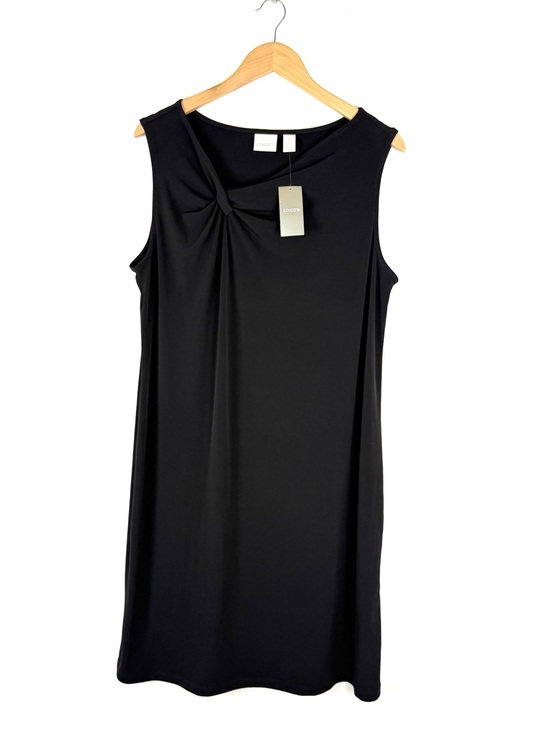 Chico's Dresses & Skirts - NWT Chico's Side Twist Neck Short Dress Solid Black, 3 | XL